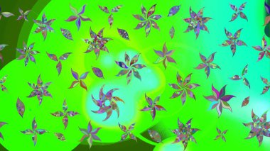 Çiçek desenli eskiz, yaz çiçekleri. Yeşil renkli çiçekler. Renkli Bahar Teması eskiz kalıbı. Düz Çiçek Elementleri Tasarımı.