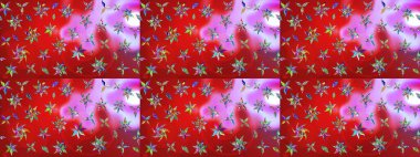 Küçük çiçekte güzel bir desen. Robot resim. Çiçekli yaz çiçekleri. Motley illüstrasyonu. Moda baskıları için zarif bir şablon. Küçük renkli çiçekler..