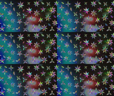 Modern çiçek arkaplanı. Parlak renkli çiçekleri ve gri renkli yaprakları olan harika bir çiçek deseni. Halk tarzı. Moda baskıları için zarif bir şablon.