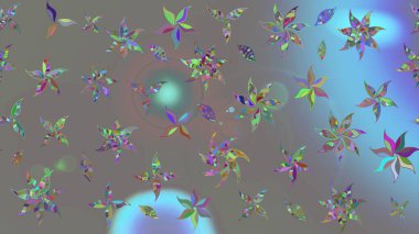 El çizimi. Çiçekli, yapraklı, çiçek desenli eskiz. Raster illüstrasyonu.