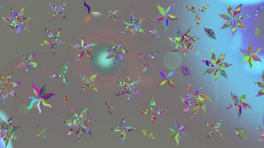 Gri renkli çiçekler. Raster illüstrasyonu. Çiçek desenli eskiz, vuruşlar, sıçramalar, yaz çiçekleri..