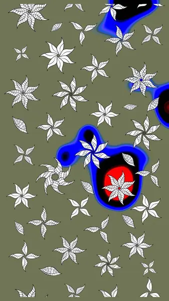 -yeşil çiçekler. Doğa. Küçük çiçekte güzel bir desen var. Çiçek kolajı. Çiçek arkaplan. Çiçek kompozisyonu. Raster deseni.