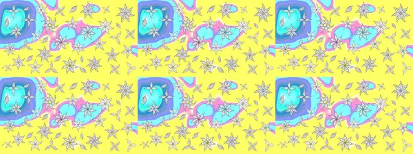 Küçük sarı çiçeklerle oldukça eski bir besin torbası deseni. Tekstil, kumaş, kapaklar, duvar kağıtları, baskı, paket, koleksiyon defteri, örgü, dekupaj için çiçek arkaplanı..