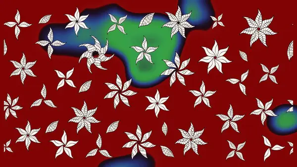 Raster - stok. Eskiz arkaplan modeli. Suluboya, elle çizilmiş. Vadinin çiçekleri kırmızı renklerde.