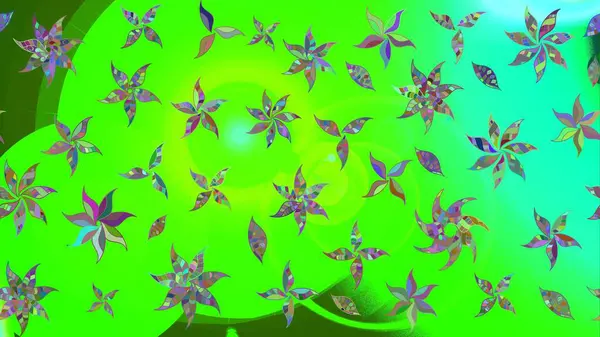 Güzel kumaş deseni. Raster suluboya deseni, narin çiçekler, yeşil çiçekler, tebrik kartı şablonu..