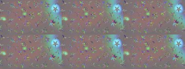 Gri renklerde. Gri renkli gri papatya deseni. Raster illüstrasyonu.