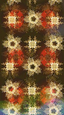 Raster deseni. Patlayan çiçekler soyut olarak yerleştirilmiş. Kahverengi renklerde bahar çiçekleri. Raster illüstrasyonu.