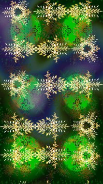 Şirin çiçekli eskiz deseni ve yeşil, mavi ve gri renkli yapraklar, suluboya çiçek deseni, duvar kağıdı, kart ya da kumaş için fayanslı. Raster illüstrasyonu.