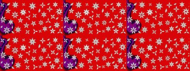 Küçük çiçekteki sevimli çiçek deseni. Raster deseni. Kibarca, kırmızı renkte yaz çiçekleri. Raster illüstrasyonu.