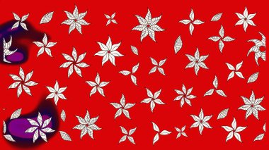 Raster çiçek izi. Raster Yumuşak kumaş deseni. Klasik taslak çizimi. Çiçek kırmızısı çizim deseni.