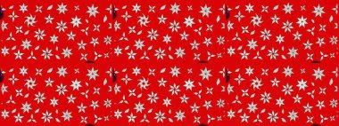 Kibarca, kırmızı renkte yaz çiçekleri. Raster illüstrasyonu. Küçük çiçekteki sevimli çiçek deseni. Raster deseni.