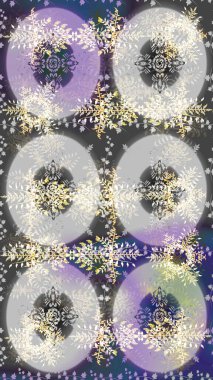 Şirin desen. Raster illüstrasyonu. Raster Noel soyut renkli arka plan ve tatlı kar tanesi. Kar taneleri deseni. Noel Kar Taneleri Arkaplanı.