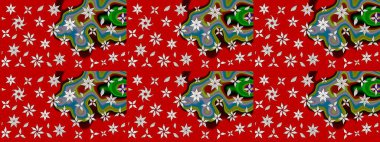 Eskiz arkaplan modeli. Vadinin çiçekleri kırmızı renklerde. Suluboya, elle çizilmiş. Raster - stok.