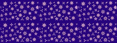 Renkli Bahar Teması eskiz kalıbı. Süslü kumaş deseni. Raster illüstrasyonundaki çiçek desenli çizim. Düz Çiçek Elementleri Tasarımı.