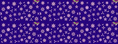 Mavi renkli çiçekler. Renkli Bahar Teması eskiz kalıbı. Çiçekli çizim şekli. Düz Çiçek Elementleri Tasarımı.