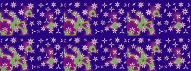 Nazikçe, güzel çiçek arkaplanı. Çiçekli karalama şeklinde Raster çiçek deseni. Mavi renkte çiçekler.