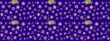 Küçük çiçekteki sevimli çiçek deseni. Raster illüstrasyonu. Raster deseni. Nazikçe, yaz çiçekleri mavi renklerde.