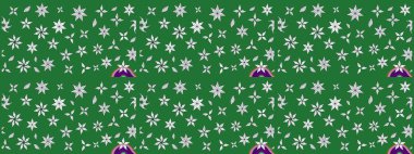 Tomurcukları papatya çiçekleri olan sevimli bir çiçek deseni. Eskiz geçmişi. Raster illüstrasyonu. Kumaş, tekstil, duvar kağıdı baskısı için. Eski usul. Miles Fleur, dandik süs.