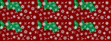 Taslak dekoratif arka plan, çiçek mandala. Çiçek. Raster illüstrasyonu. Kırmızı renklerde.