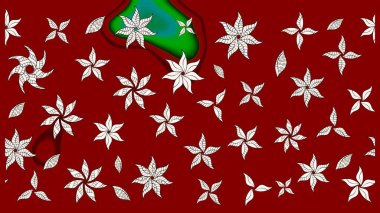 Modern stil dokusu. Çiçek desenli raster, kırmızı çizgi grafik deseni soyut raster arkaplan.