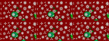 Raster illüstrasyonundaki çiçek desenli çizim. Kırmızı renklerde. Güzel kumaş deseni. Raster illüstrasyonu.