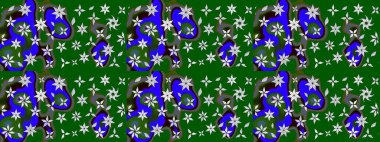 Çiçekler suluboya eskiz deseni. Raster Stili kumaş deseni.