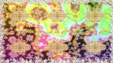 Klasik klasik klasik arka plan. Kusursuz klasik raster nötr ve altın desenli. Geleneksel oryantasyon süsü.