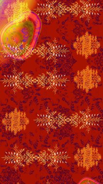 Küçük çiçekte güzel bir desen. Motley illüstrasyonu. Moda baskıları için zarif bir şablon. Küçük renkli çiçekler. Robot resim. Çiçekli yaz çiçekleri.