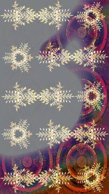 Snowflakes desen. Raster resim. Kar tanesi süs desen. Kar taneleri arka plan. Düz çizmek özgeçmişlerine izole soyut kar taneleri ile.