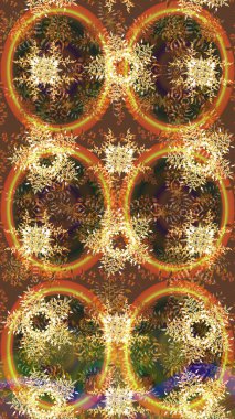 Kahverengi renkli çiçekler. Çiçekli eskiz çizimi. Renkli Yaz Temalı eskiz kalıbı. Düz Çiçek Elementleri Tasarımı.