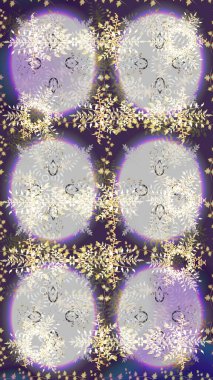 Kar tanesi rengarenk desen. Raster illüstrasyonu. Raster kar taneleri arka planda. Soyut kar taneleri arkaplanda izole edilmiş düz dizayn. Kar taneleri deseni.