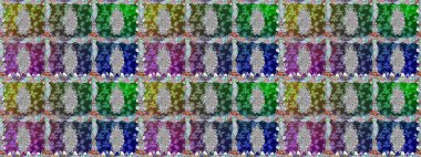 Raster - stok. Vadinin yeşil renkli çiçekleri. Suluboya, elle çizilmiş. Kusursuz arkaplan deseni.