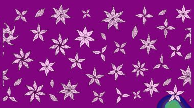 Elle boyanmış suluboya resim çizimleri, çiçekler ve bitkiler. Mor renkte çiçekler.