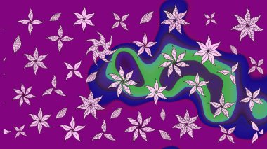 Raster illüstrasyonu. Tony 'nin kumaş kalıbını çiz. Modaya uygun kumaş deseni. Küçük çiçekte sevimli çiçek deseni var..