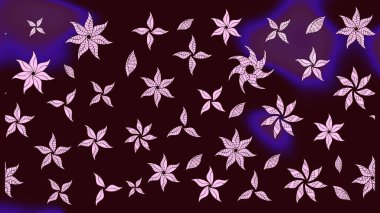 Kahverengi renkte güzel çiçekler, suluboya desenli, duvar kağıdı, kart ya da kumaş için fayanslı eskizler. Raster..