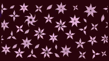 Sevimli çiçek raster deseni. Kahverengi renkli çiçekler. Düz Çiçek Elementleri Tasarımı. Renkli Yaz Teması çizim şablonu.