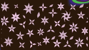 Renkli Bahar Teması eskiz kalıbı. Kahverengi renkli çiçekler. Güzel çiçek deseni. Düz Çiçek Elementleri Tasarımı.