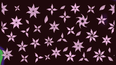 Şirin, zarif çiçekler Raster illüstrasyonu. Yapraklı çizim şekli. Davetiye ve kartpostal tasarımı için dekoratif çiçek unsurları. Tekstil için figür. Poster veya kapak için arkaplan.