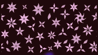 Kahverengi renkli bitkilerden oluşan parlak çiçekli çizim deseni.