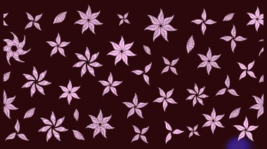 Raster illüstrasyonu. Çizim çiçek deseni duvar kâğıdı olarak kullanılabilir. Kahverengi renkte çiçekler.