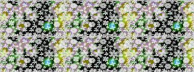 Küçük ölçekli çiçek basit şirin desende. Üretim, duvar kağıdı, baskı, hediye paketi ve scrapbooking Tekstil veya kitap için çiçek sorunsuz arka plan kapsar. Raster illüstrasyon.