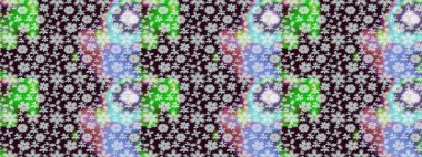 Lace Snowflakes 'in etnik kökü. Raster illüstrasyonu. Stilize Çiçekler. Mandalas 'ın dekoratif dokusu. Kumaş veya Duvar Kağıdı Tasarımı. Tekstil için Lacy Fashion Print. Halk Biçimi.