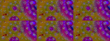 Çiçekli zambakların eskiz geçmişi. Parlak çiçekli kolaj çiçekleri kahverengi. Çiçek tasarımı için inanılmaz kolaj cennet tarzı..