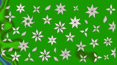 Güzel kumaş deseni. Raster suluboya deseni, narin çiçekler, yeşil çiçekler, tebrik kartı şablonu..