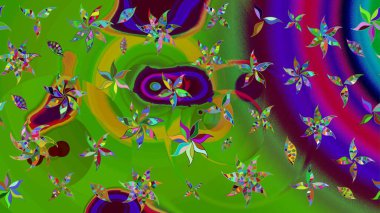 Çiçekleri, deniz kabukları, mandalaları ve suluboya efektleriyle donanma geçmişi. Yatak çarşafları, ceket, paket tasarımı, kumaş ve moda kavramları için tekstil baskısı. Çizim kalıbı etnik tasarım.