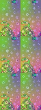 Çiçekler suluboya eskiz deseni. Raster Stili kumaş deseni.