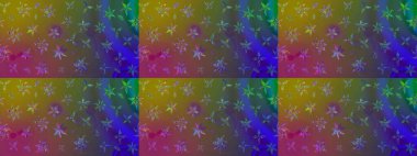 Raster illüstrasyonu. Küçük çaplı çiçeklerdeki basit şirin desenler. Tekstil veya kitap kapakları, imalat, duvar kağıtları, baskı, hediye paketi ve yapıştırma kitabı için çiçek eskiz geçmişi.