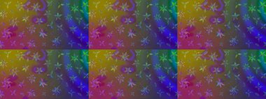 Çiçek desenli çizim. Asya tekstil tarzında. Raster illüstrasyonu. Kahverengi renkli çiçekler. Renkli Bahar Teması eskiz kalıbı. Düz Çiçek Elementleri Tasarımı.