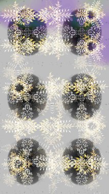 Noel ve yeni yıl moda baskıları için tatil tasarımı. Raster illüstrasyonu. Renkler. Tarafsız, gri ve bej kar taneleri. Kar taneleri soyut arkaplan ile Noel sevimli arka plan.