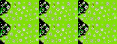 Halk tarzı. Modern çiçek arkaplanı. Parlak renkli çiçekli ve yeşil yapraklı harika bir çiçek deseni. Moda baskıları için zarif bir şablon.